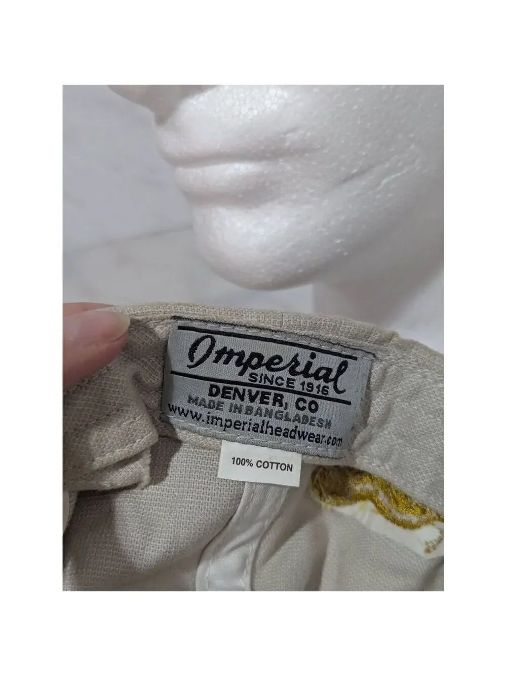 Imperial Vintage Men's Cream Ryder Cup 2004 Oakland Hills Hook & Loop Golf Hat N